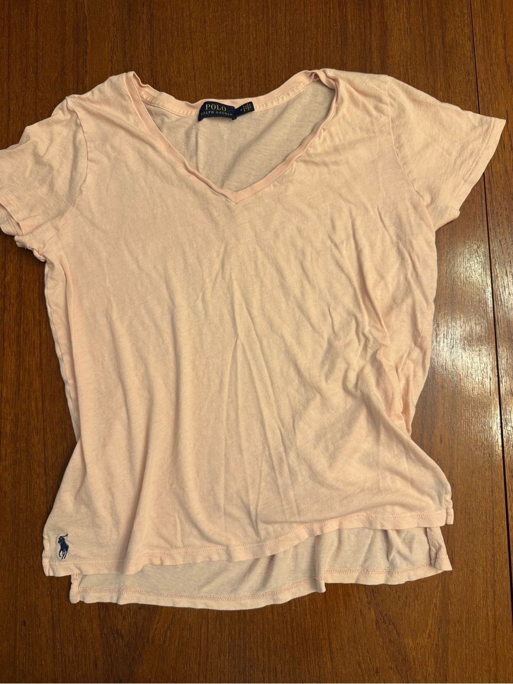 Ralph Lauren Pale Pink V-Neck Short Sleeve Tee